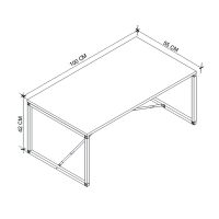 Τραπεζάκι σαλονιού Harte Megapap χρώμα ανθρακί 100x55x42εκ.