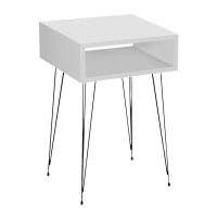 Κομοδίνο Scott Megapap χρώμα λευκό 40x30x60εκ.