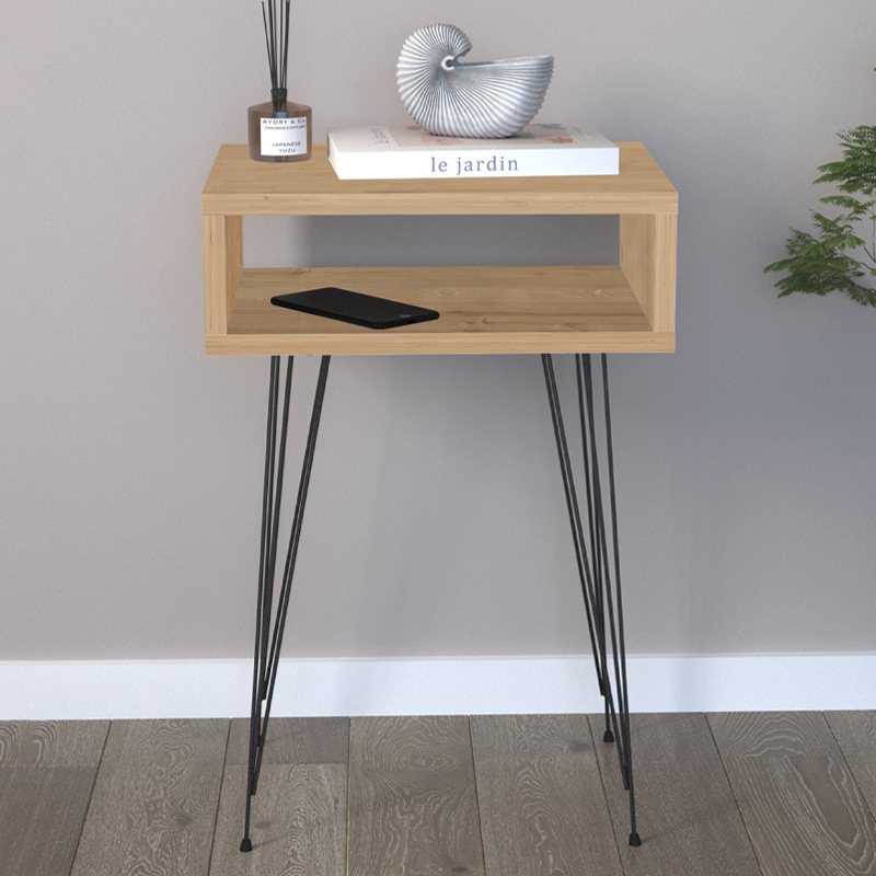 Κομοδίνο Scott Megapap χρώμα sapphire oak 40x30x60εκ.