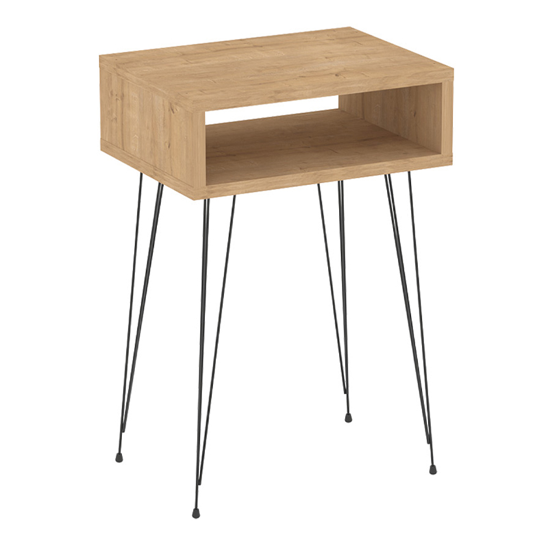 Κομοδίνο Scott Megapap χρώμα sapphire oak 40x30x60εκ.