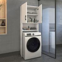 Έπιπλο πλυντηρίου Holton Megapap χρώμα λευκό 65,5x30x180εκ.