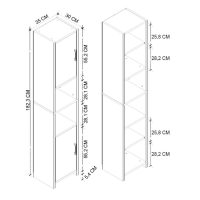 Ντουλάπι κουζίνας - μπάνιου Hobbes Megapap χρώμα λευκό 35x30x182,3εκ.