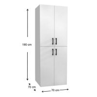 Ντουλάπα μπάνιου - Έπιπλο πλυντηρίου Millay Megapap χρώμα λευκό 70x70x180εκ.