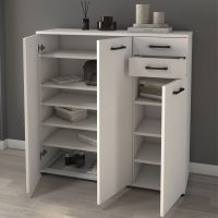 GP041-00642-1 Παπουτσοθήκη - ντουλάπι Polly Megapap χρώμα λευκό 108x35x108εκ.