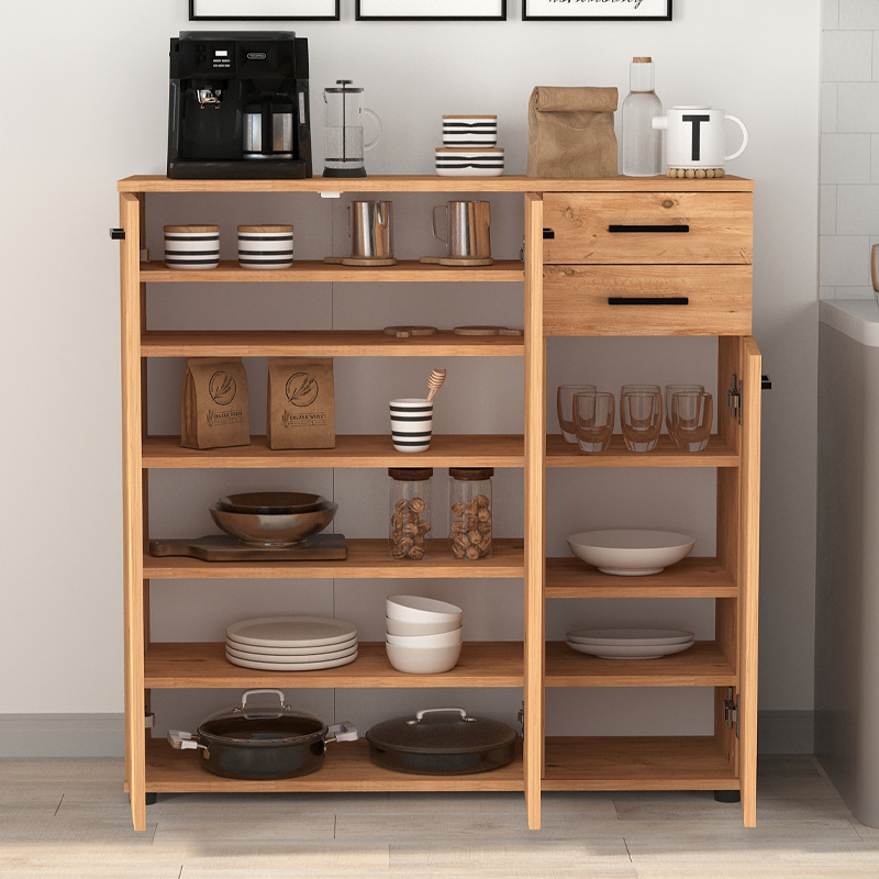 GP041-00643-1 Παπουτσοθήκη - ντουλάπι Polly Megapap χρώμα pine oak 108x35x108εκ.