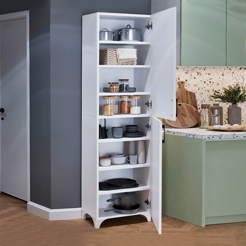 GP041-00691-3 Ντουλάπι κουζίνας/μπάνιου Charlie Megapap χρώμα λευκό 49x31,8x173,9εκ.