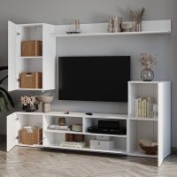 GP041-00811-1 Σύνθεση τηλεόρασης Rodos Megapap χρώμα λευκό 210,2x36x90,4εκ.