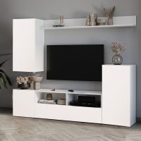 GP041-00811-2 Σύνθεση τηλεόρασης Rodos Megapap χρώμα λευκό 210,2x36x90,4εκ.