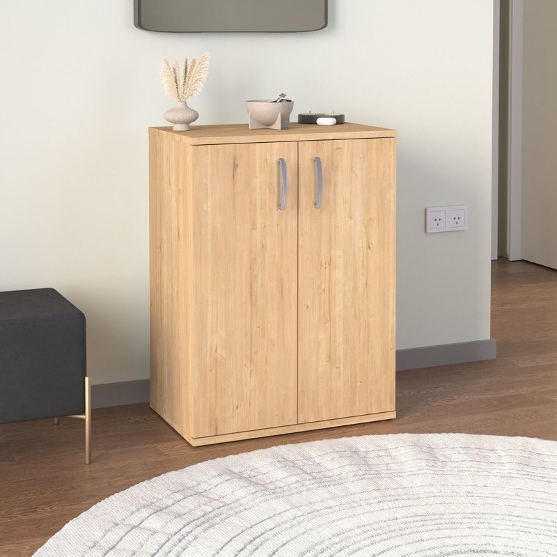 GP041-00843-1 Παπουτσοθήκη - Ντουλάπι Manolo Megapap χρώμα sapphire oak 60x38x81,4εκ.