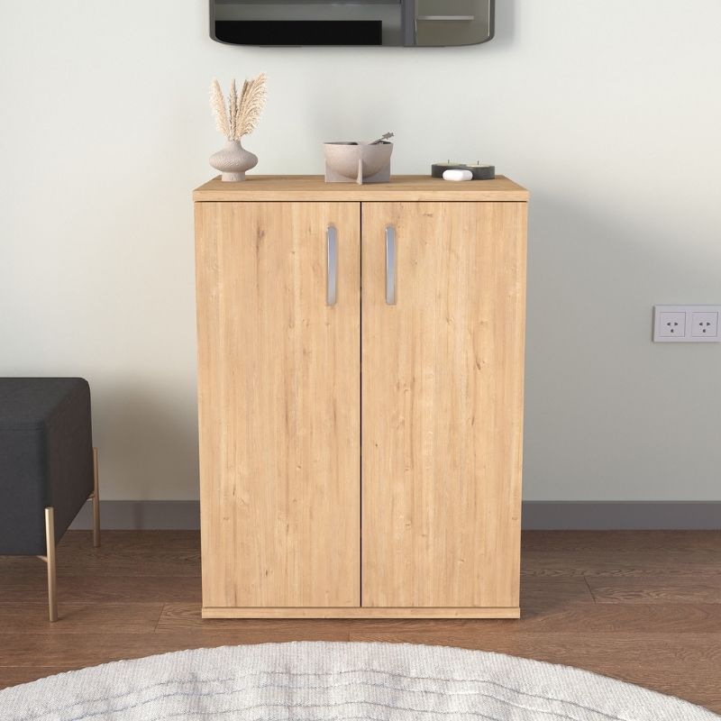 GP041-00843-3 Παπουτσοθήκη - Ντουλάπι Manolo Megapap χρώμα sapphire oak 60x38x81,4εκ.