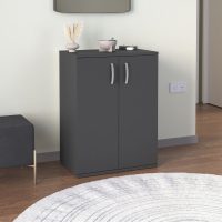 GP041-00844-1 Παπουτσοθήκη - Ντουλάπι Manolo Megapap χρώμα ανθρακί 60x38x81,4εκ.