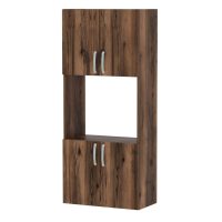 GP041-00862-3 Ντουλάπα κουζίνας Armado Megapap χρώμα καπνιστή καρυδιά 60x32x140εκ.