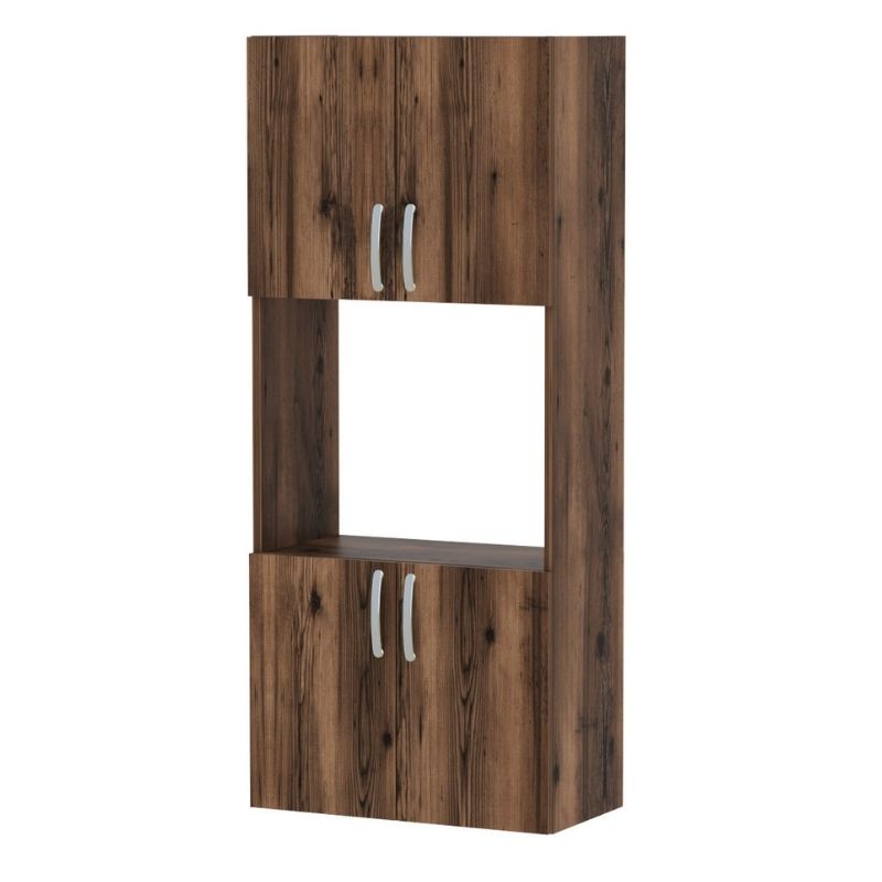 GP041-00862-3 Ντουλάπα κουζίνας Armado Megapap χρώμα καπνιστή καρυδιά 60x32x140εκ.