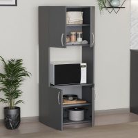 GP041-00864-1 Ντουλάπα κουζίνας Armado Megapap χρώμα ανθρακί 60x32x140εκ.