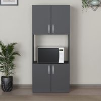 GP041-00864-2 Ντουλάπα κουζίνας Armado Megapap χρώμα ανθρακί 60x32x140εκ.