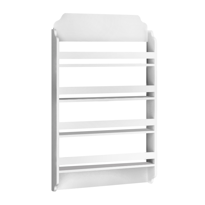 Επιτοίχια βιβλιοθήκη - ραφιέρα Montessori Megapap χρώμα λευκό 80x15x132εκ.