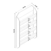 Επιτοίχια βιβλιοθήκη - ραφιέρα Montessori Megapap χρώμα sapphire oak 80x15x132εκ.