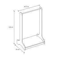Έπιπλο εισόδου Belgum Megapap χρώμα pine oak 87,3x35x128εκ.
