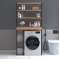 GP041-01061-1 Έπιπλο πλυντηρίου Berkus Megapap χρώμα pine oak 90x60x178εκ.