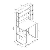 GP041-01061-3 Έπιπλο πλυντηρίου Berkus Megapap χρώμα pine oak 90x60x178εκ.