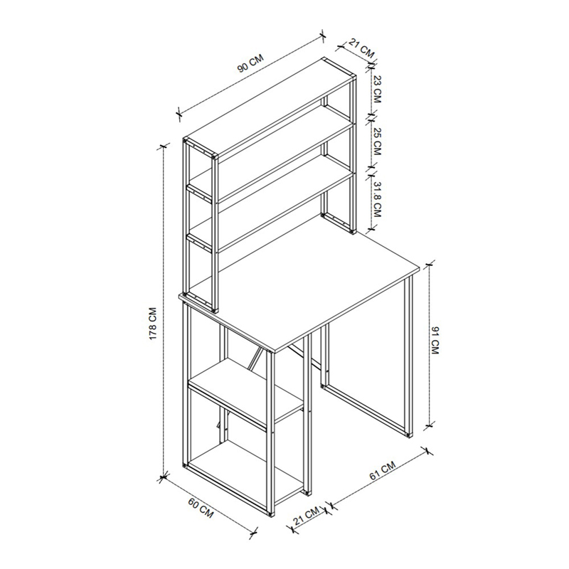 GP041-01061-3 Έπιπλο πλυντηρίου Berkus Megapap χρώμα pine oak 90x60x178εκ.