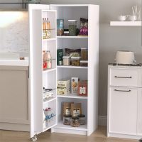 GP041-01131-1 Ντουλάπι κουζίνας - μπάνιου Altay Megapap χρώμα λευκό 48,9x44,1x155,5εκ.