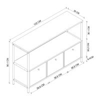 GP041-01221-4 Μπουφές Mars Megapap χρώμα rustic καρυδί 122x36x80,1εκ.