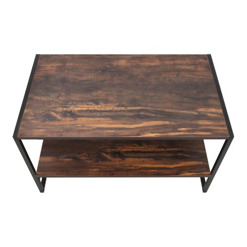 GP041-01231-1 Τραπεζάκι σαλονιού Giza Megapap χρώμα rustic καρυδί 90,2x50,3x50,4εκ.