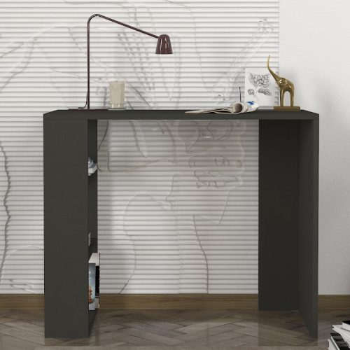 GP042-01153-1 Γραφείο εργασίας Netenia Megapap χρώμα ανθρακί 90x40x74εκ.