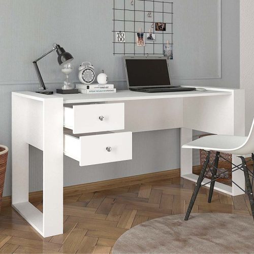 Γραφείο εργασίας Fernando Megapap χρώμα λευκό 158,4x60x72,2εκ.