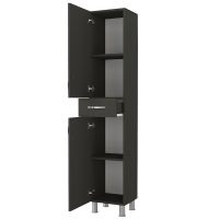 GP042-01462-5 Ντουλάπι κουζίνας - μπάνιου Selina Megapap χρώμα ανθρακί 35x31x179εκ.