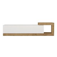 Έπιπλο τηλεόρασης επιτοίχιο Volare Megapap χρώμα λευκό - sapphire oak 150x29,6x38,6εκ.