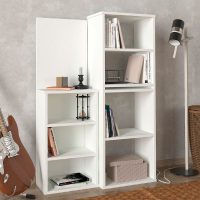 Γραφείο εργασίας πολυμορφικό Last Megapap χρώμα λευκό 119x44,7x123εκ.