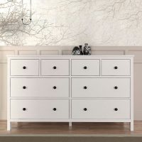 Συρταριέρα - Μπουφές Sabina Megapap χρώμα λευκό 160x50x96εκ.