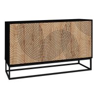 Μπουφές Themis Megapap χρώμα μαύρο - sapphire oak 150x35x83,6εκ.