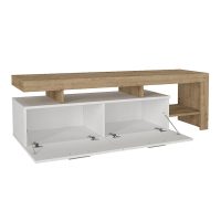 Έπιπλο τηλεόρασης Acnes Megapap χρώμα λευκό - sapphire oak 160x40x53εκ.