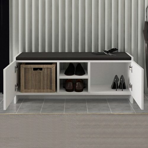 GP042-02551-1 Παπουτσοθήκη Verly Megapap χρώμα λευκό 110x33,2x43εκ.