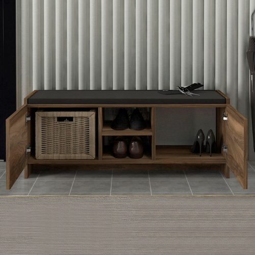 GP042-02553-1 Παπουτσοθήκη Verly Megapap χρώμα καρυδί 110x33,2x43εκ.