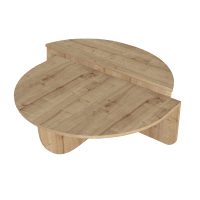 Τραπεζάκι σαλονιού Nilvia Megapap χρώμα sapphire oak Ø85x35εκ.