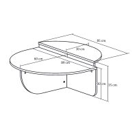 Τραπεζάκι σαλονιού Nilvia Megapap χρώμα sapphire oak Ø85x35εκ.