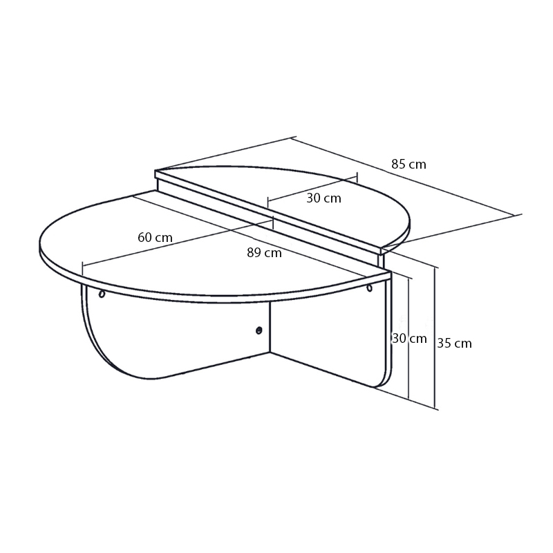 Τραπεζάκι σαλονιού Nilvia Megapap χρώμα sapphire oak Ø85x35εκ.