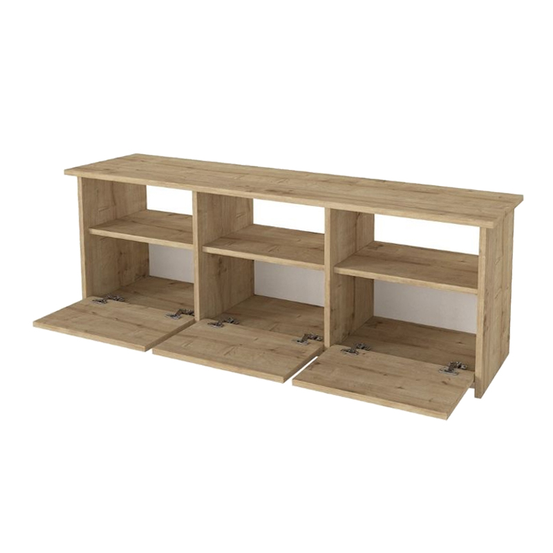 Έπιπλο τηλεόρασης Mahen Megapap χρώμα sapphire oak 140x35x49,8εκ.