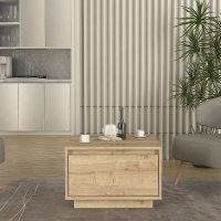 Τραπεζάκι σαλονιού Pura Megapap χρώμα sapphire oak 60x60x40εκ.