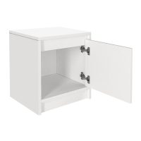 Κομοδίνο Conve Megapap χρώμα λευκό 40x35x45εκ.