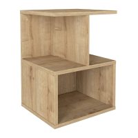 GP042-02701-4 Κομοδίνο - Τραπεζάκι βοηθητικό Entiero Megapap χρώμα sapphire oak 39,8x35x54,6εκ.