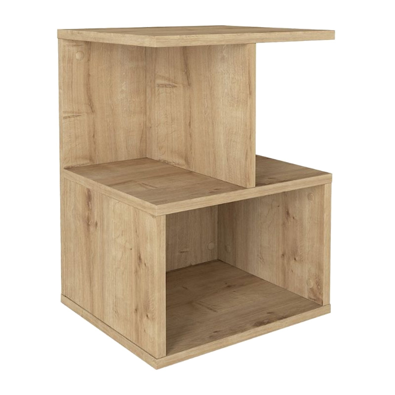 GP042-02701-4 Κομοδίνο - Τραπεζάκι βοηθητικό Entiero Megapap χρώμα sapphire oak 39,8x35x54,6εκ.