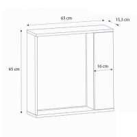 Καθρέπτης μπάνιου Deal Μegapap χρώμα λευκό 65x15,3x65εκ.