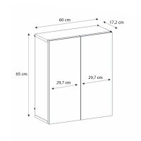 Καθρέπτης μπάνιου Binary Μegapap χρώμα λευκό 60x17,2x65εκ.