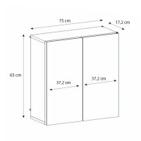 GP042-02761-5 Καθρέπτης μπάνιου Binary Μegapap χρώμα λευκό 75x17,2x65εκ.