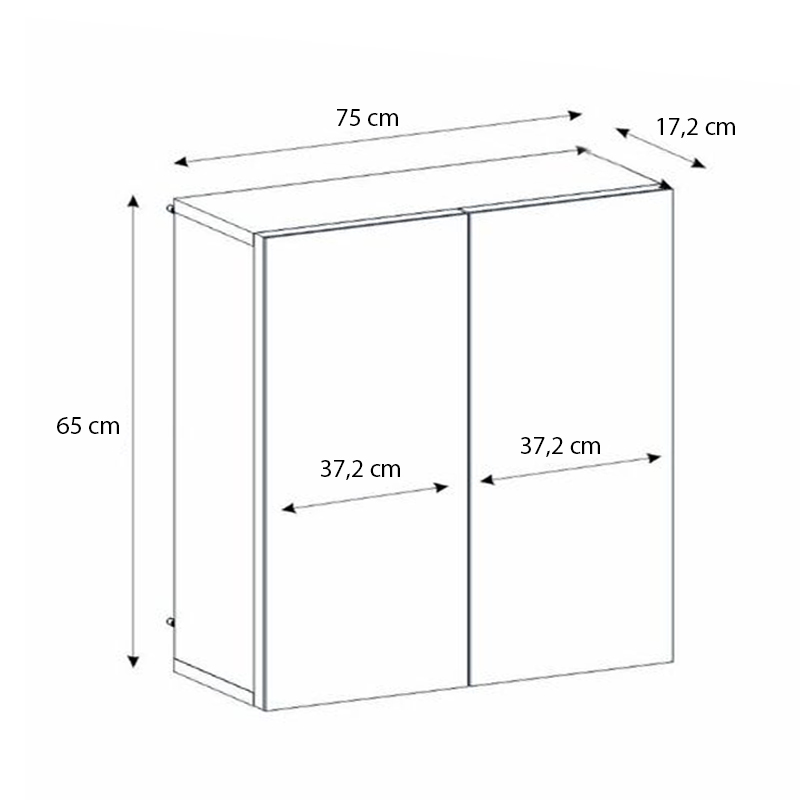 GP042-02761-5 Καθρέπτης μπάνιου Binary Μegapap χρώμα λευκό 75x17,2x65εκ.